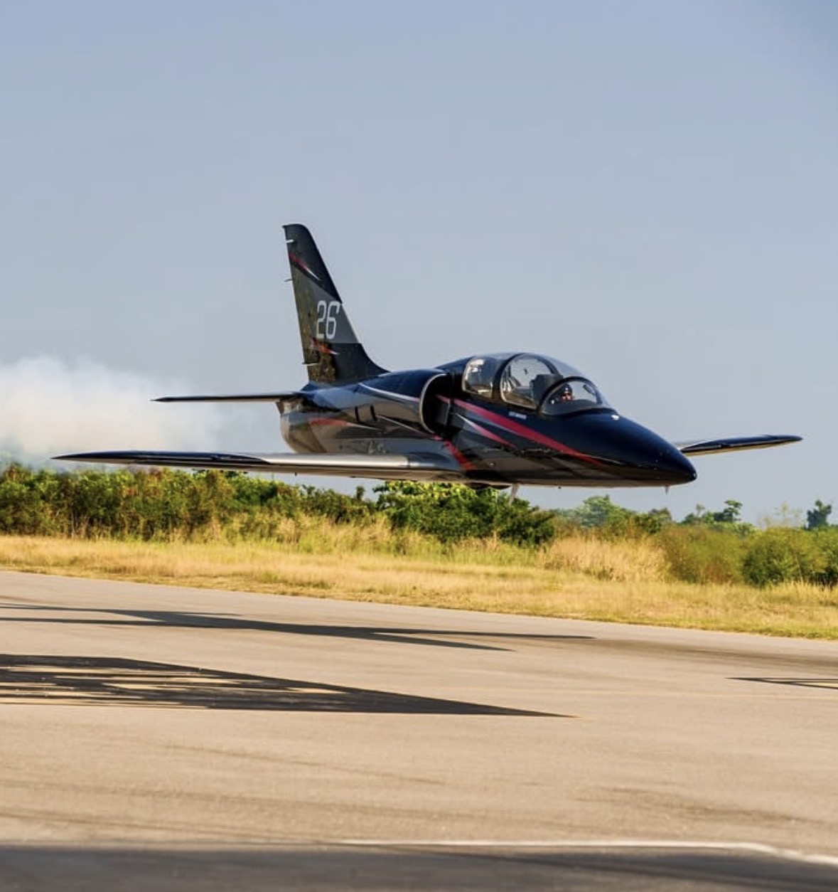 L-39X low pass with smoke