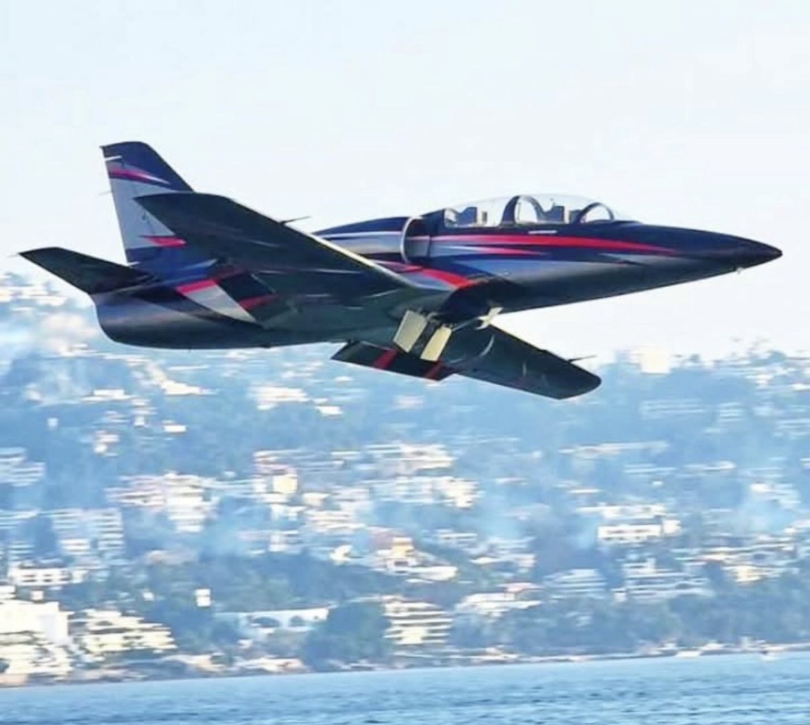 L-39X over coastline